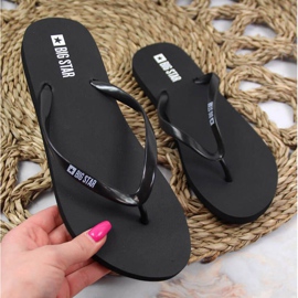 Tongs de plage noires Big Star W JJ274A379 1