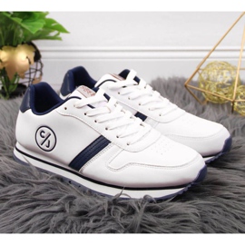 Cross Jeans W JJ2R4021C chaussures de sport blanches bleu marin 2 Cross Jeans W JJ2R4021C chaussures de sport blanches bleu marin 2