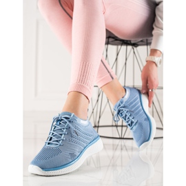 TRENDI Chaussures de sport à lacets bleu 2