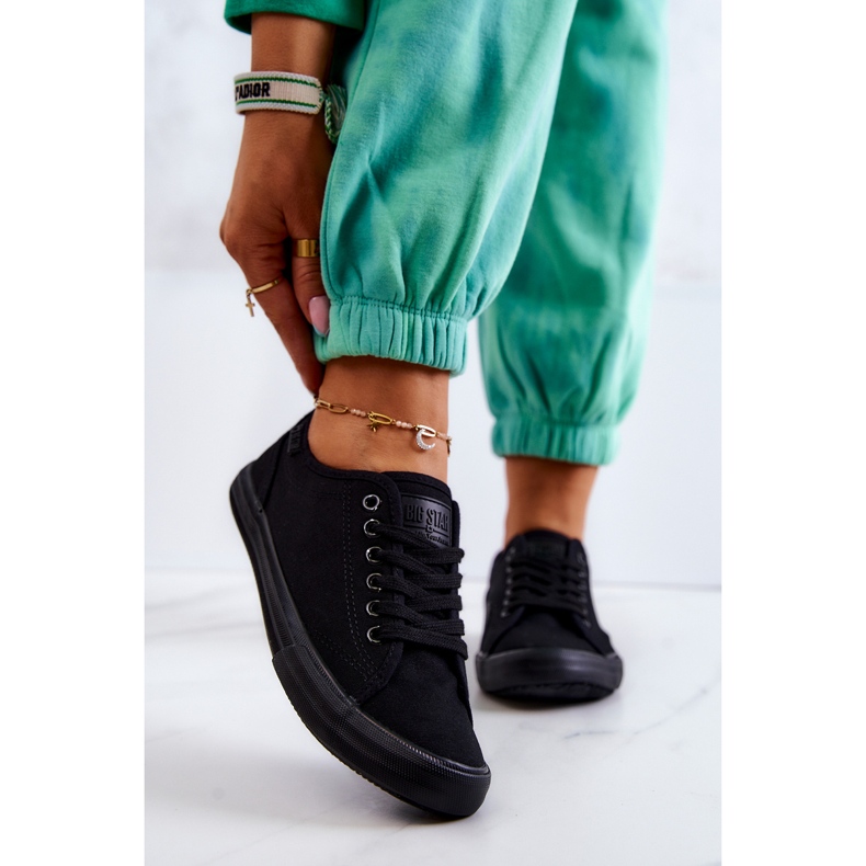 Baskets Basses Femme Big Star JJ274066 Noir le noir 2 Baskets Basses Femme Big Star JJ274066 Noir le noir 2