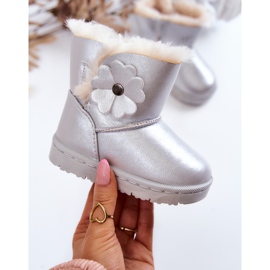 FR1 Bottes De Neige Pour Enfants Avec Fleur Silver Bianca argent 1