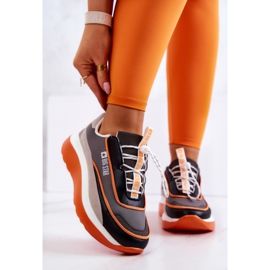 Chaussures de sport Baskets Big Star JJ274996 Gris-Orange 2