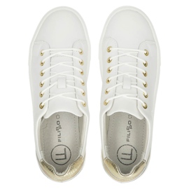 Creepers en cuir blanc Filippo DP3530/22 blanche d'or 4