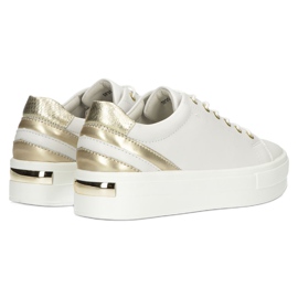 Creepers en cuir blanc Filippo DP3530/22 blanche d'or 3