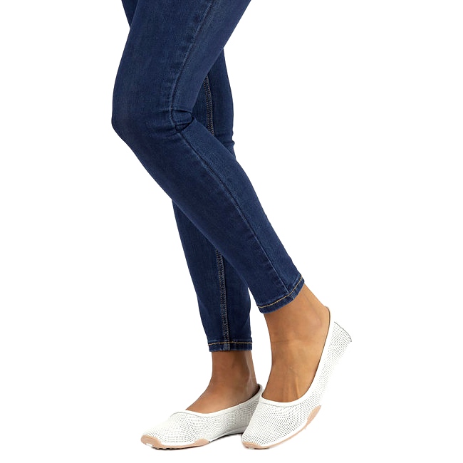 Ballerines blanches ajourées en cuir Filippo DP3681 / 22 WH multicolore 1