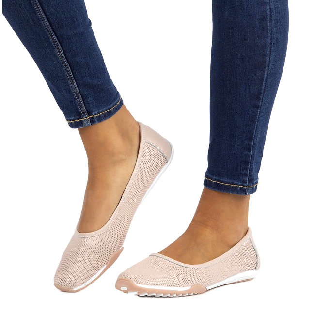 Ballerines en cuir rose ajouré Filippo DP3681/22 PI 5