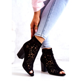 FB1 Bottes Noires Ajourées Sur Un Poteau Bretagne le noir 2