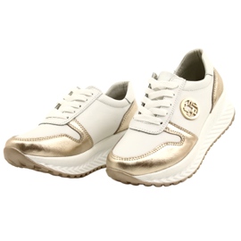 Chaussures de sport pour femmes attachées Filippo DP3547 / 22 WH GO Blanc blanche d'or 6