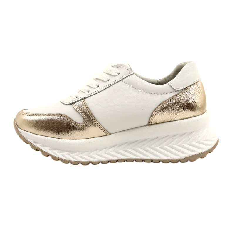 Chaussures de sport pour femmes attachées Filippo DP3547 / 22 WH GO Blanc doré 5