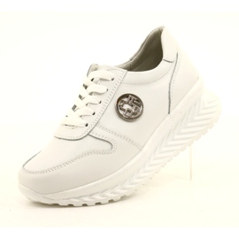 Chaussures de sport pour femmes attachées Filippo DP3547 / 22 WH Blanc argent 4