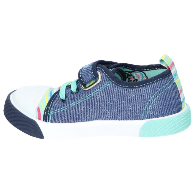 American Club Velcro Boys Sneakers American Ten14 / 22 Jeans Insert en cuir bleu 1