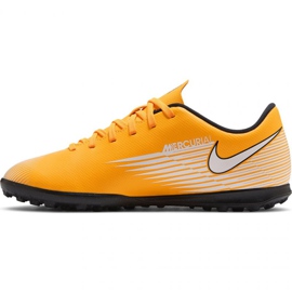 Nike Mercurial Vapor 13 Club Tf Jr AT8177 801 chaussures de football multicolore jaune 3