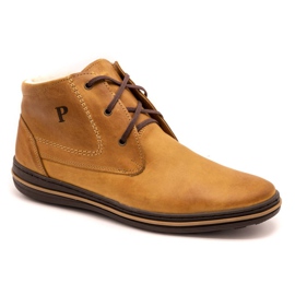 Polbut 339 chaussures rouges pour hommes brun orange 2