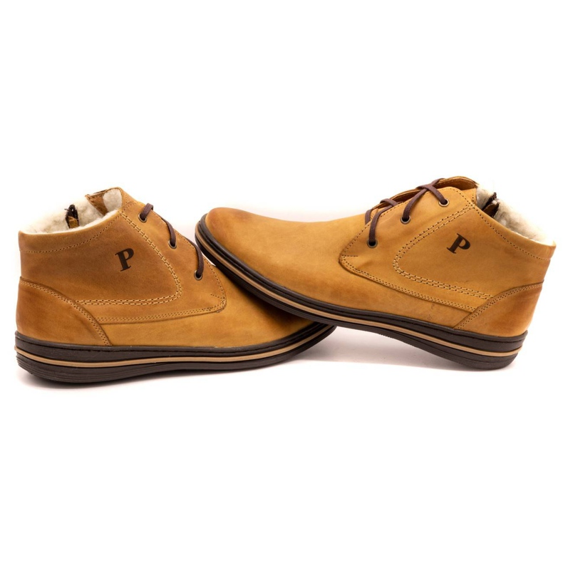 Polbut 339 chaussures rouges pour hommes brun orange 5