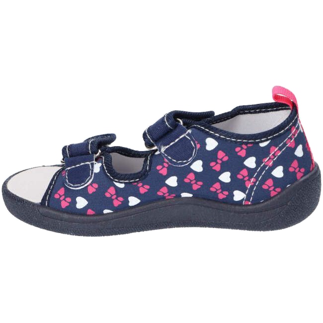 American Club Sandales américaines slippers, empiècement cuir TEN19/22 Bleu marine 2