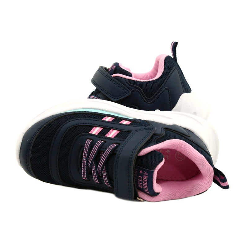 Chaussures de sport fille American Club HL58/22, bleu marine 4