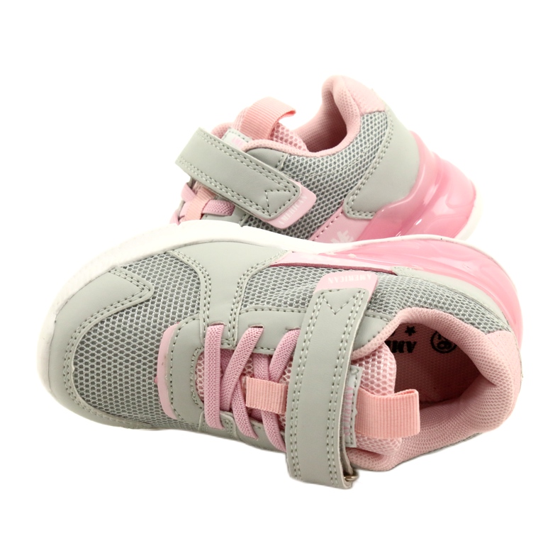 Sport fille American Club ES72/22, gris et rose 4