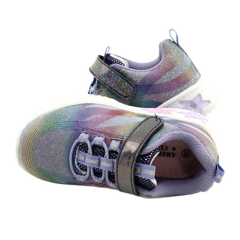 American Club ADI Sports Chaussures LED Glowing Velcro ES87/22 Violet 4