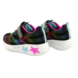 American Club ADI Chaussures de Sport LED Glowing Velcro ES87/22 Noir multicolore 5