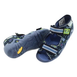 Befado chaussons enfants avec Velcro 250P097 bleu marine 4