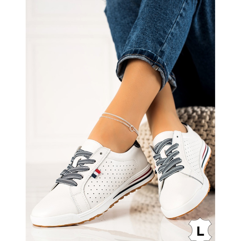 Filippo Baskets en cuir classiques blanche 1