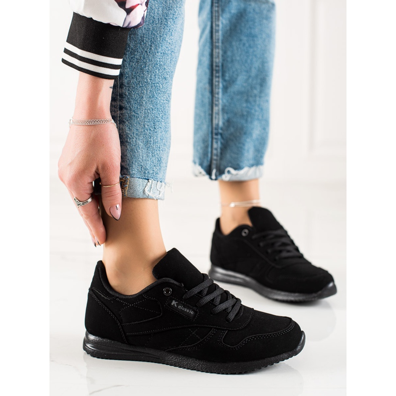 TRENDI Chaussures de sport classiques noir 1