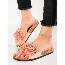 Chaussons Roses À Fleurs VINCEZA 1