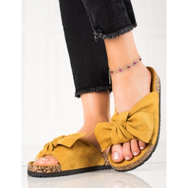 Tongs Vinceza confortables et décontractées jaune 2