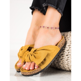 Tongs Vinceza confortables et décontractées jaune 1