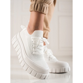TRENDI Baskets à la mode sur la plate-forme blanche 2
