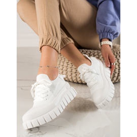 TRENDI Baskets à la mode sur la plate-forme blanche 1