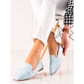 Balada Mocassins classiques avec cuir écologique bleu 2