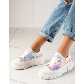 TRENDI Baskets colorées sur la plate-forme multicolore 2