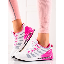 TRENDI Chaussures de sport à la mode blanc rose 1
