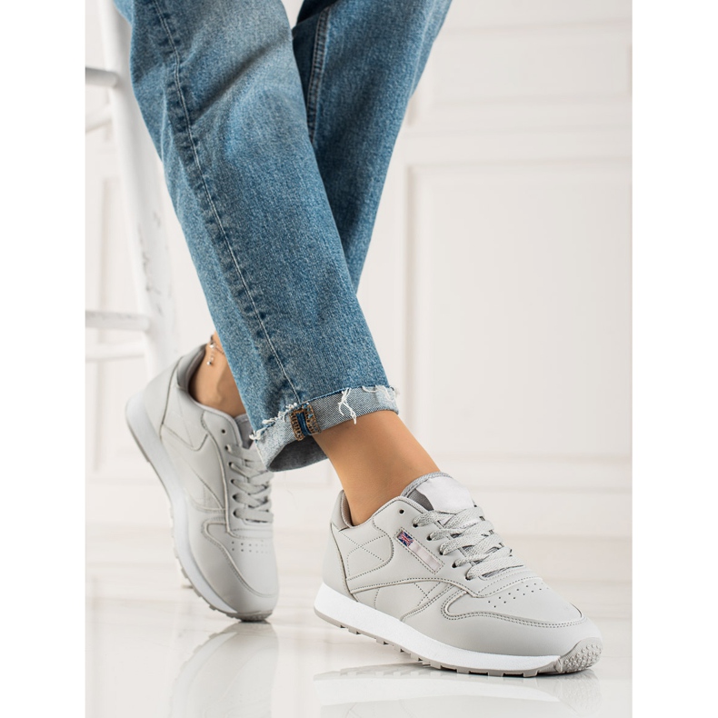 TRENDI Chaussures de sport grises classiques 1