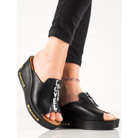 Sandales compensées VINCEZA noir 2