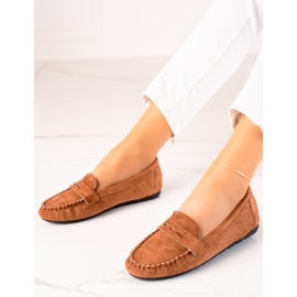 TRENDI Mocassins confortables en daim brun 3