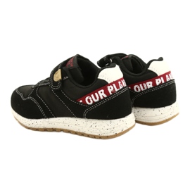 American Club Chaussures de sport américaines à Velcro ES86/22 noires 6