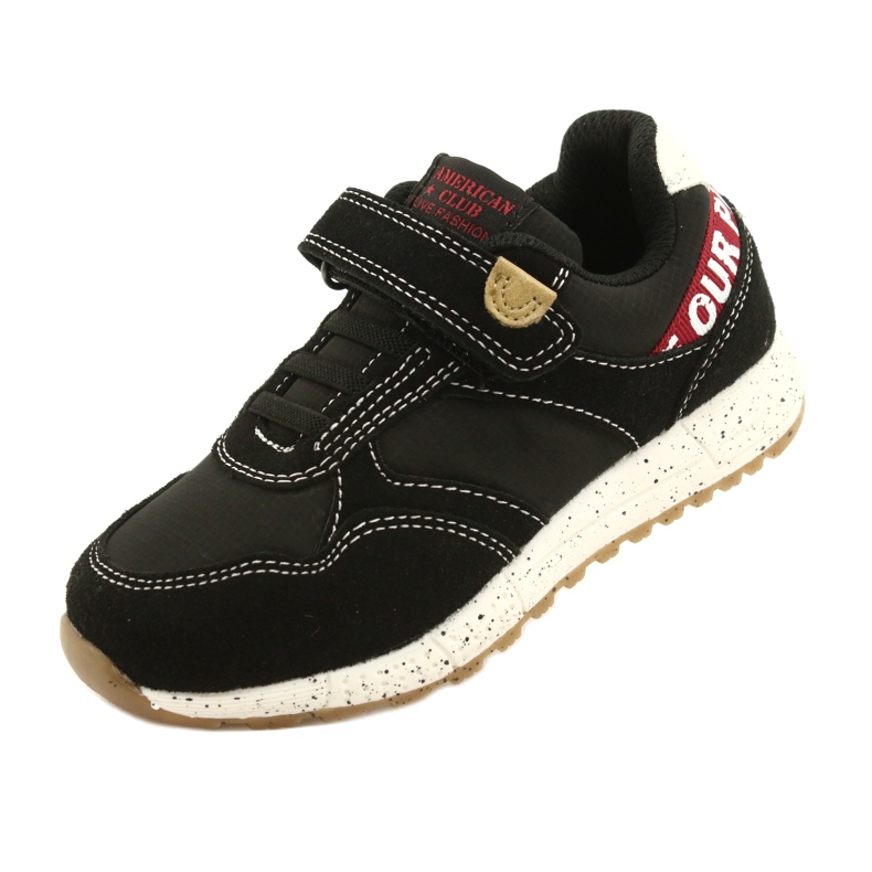 American Club Chaussures de sport américaines à Velcro ES86/22 noires le noir 4