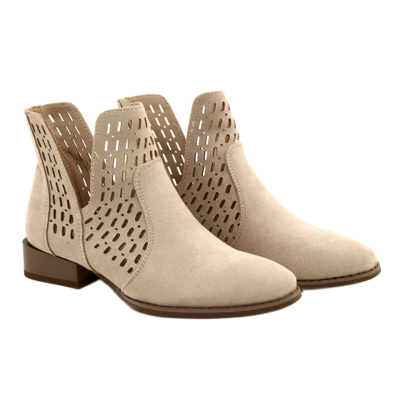 Bottes en Daim Femme Daszyński Beige SA197-12 6
