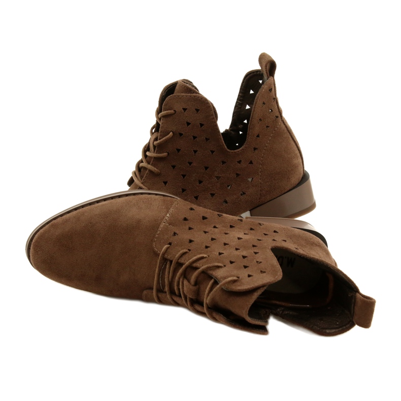 Bottes en daim pour femmes Daszyński Marron SA197-10 brun 6