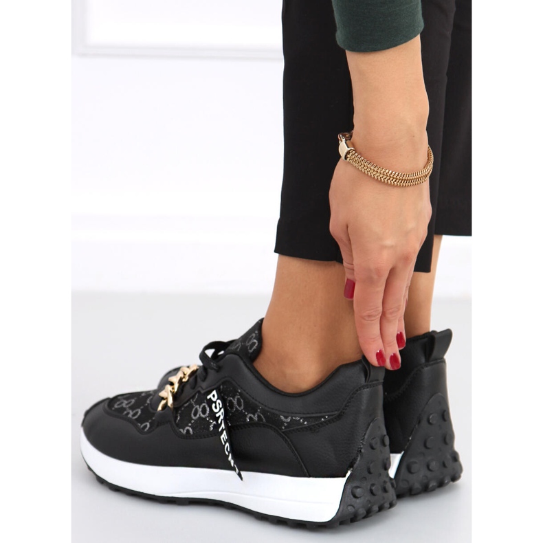 Baskets avec chaîne Elena Noir le noir 1