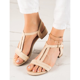 Sandales classiques VINCEZA en daim beige 2