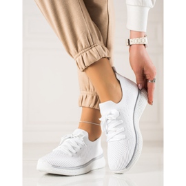 TRENDI Chaussures de sport à lacets blanches 2