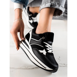 TRENDI Noir se faufile sur la plate-forme le noir 1