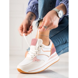 TRENDI Sneaks colorés sur la plate-forme blanc multicolore 1