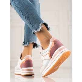 TRENDI Sneaks colorés sur la plate-forme blanche multicolore 4