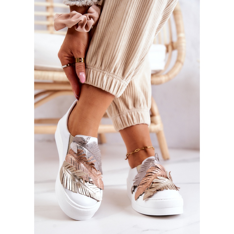 Baskets en Cuir pour Femme Slip-On Maciejka 05488-11 Blanc 2