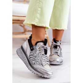 Baskets Maciejka en Cuir pour Femme 04916-03 Gris 2