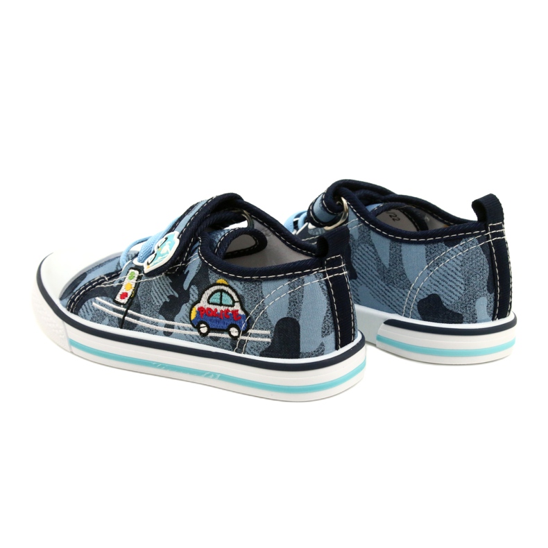 American Club Baskets américaines chaussures pour enfants insert en cuir TEN54 / 22 Moro ['bleu marine', 'bleu'] bleu 5